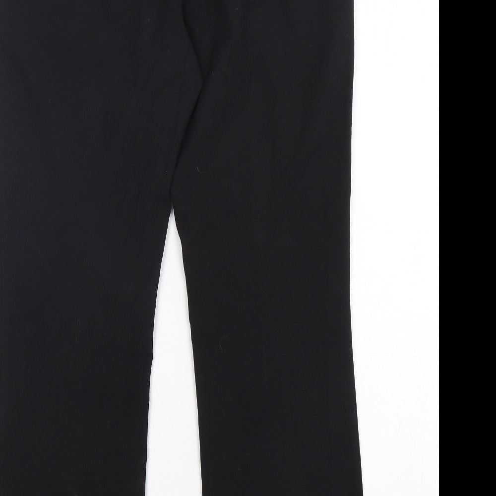 M&Co Womens Black Polyester Trousers Size 10 L29 in Regular