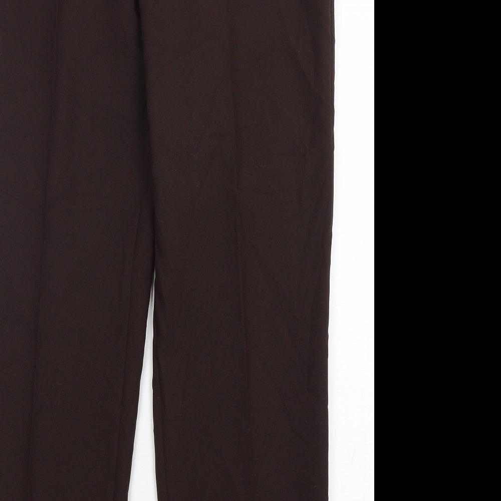 Emma Collection Womens Brown Polyester Trousers Size 18 L30 in Regular