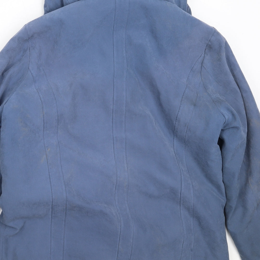 Katherine Hammond Womens Blue Overcoat Coat Size 14