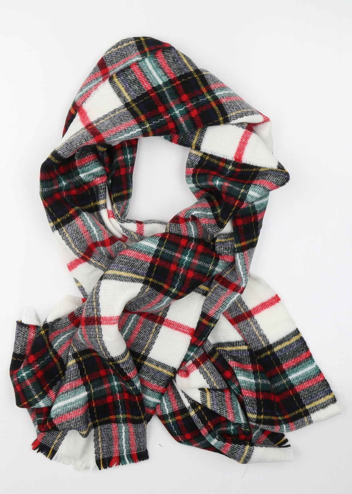 Atmosphere Womens Multicoloured Plaid Acrylic Scarf