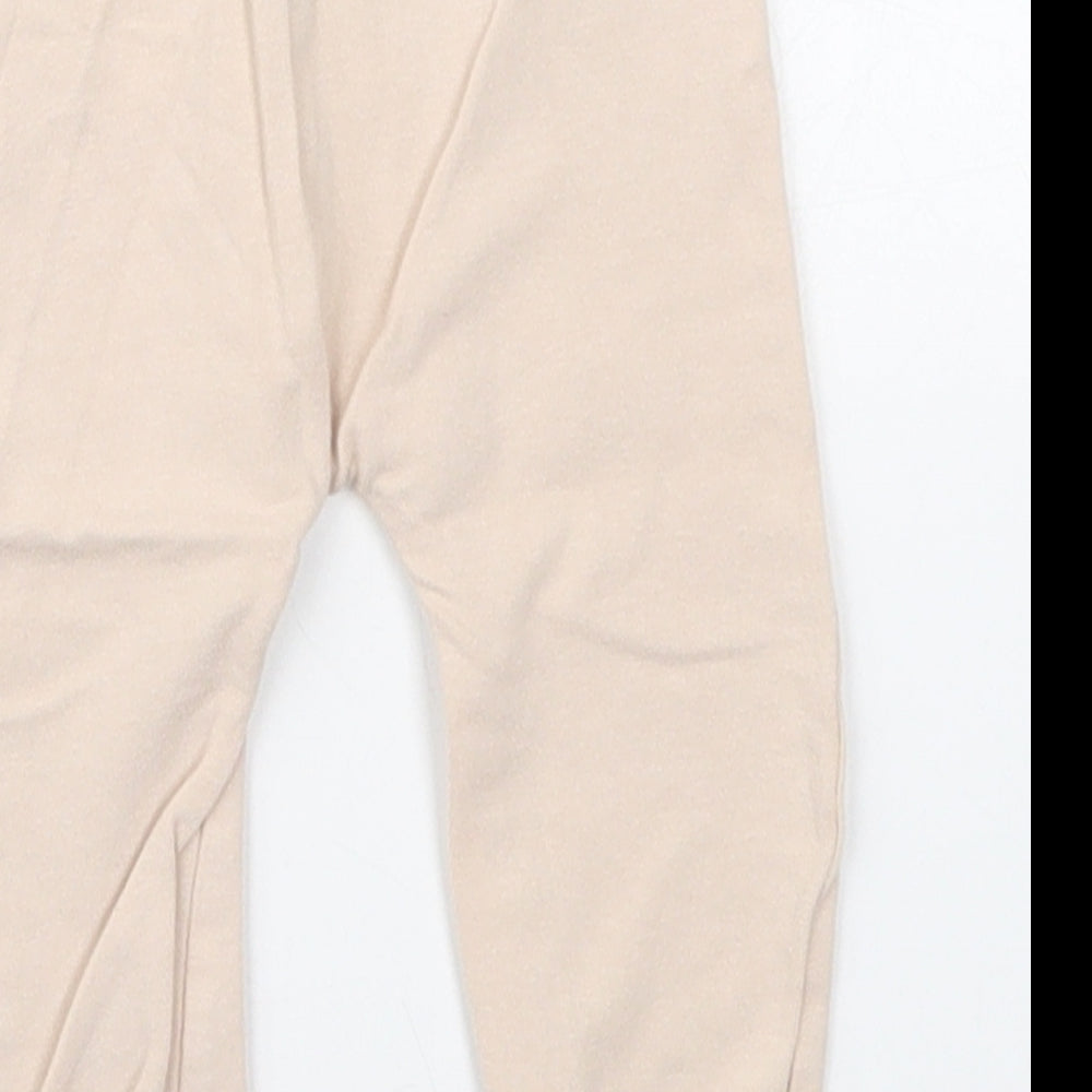 Matalan Girls Beige Cotton Capri Leggings Size 3-6 Months
