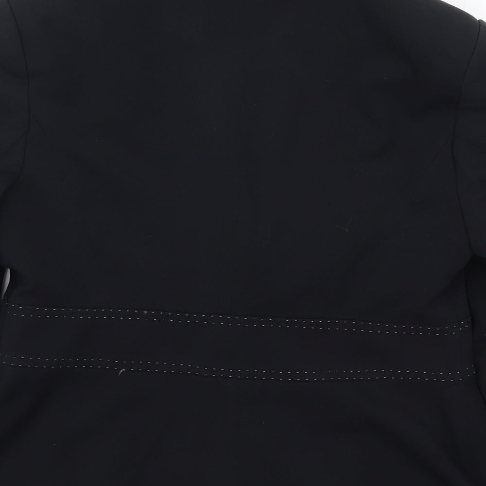 NEXT Womens Black Polyester Jacket Suit Jacket Size 14