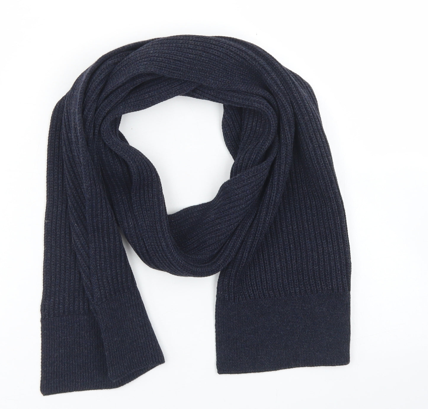 Marks and Spencer Mens Blue Acrylic Scarf One Size