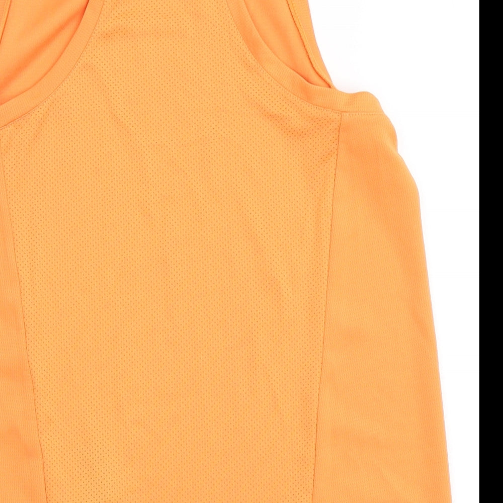 ASOS Womens Orange Polyester Basic Tank Size 10 Round Neck