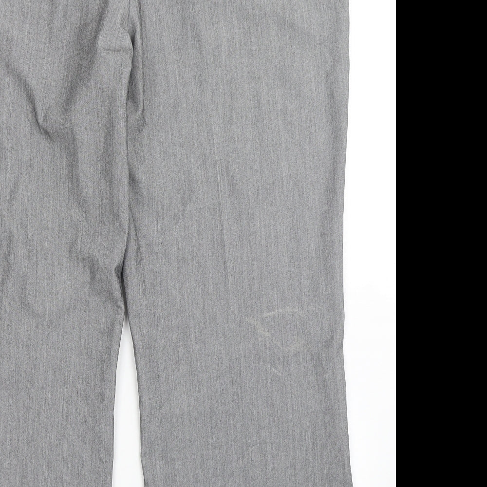 Marks and Spencer Womens Grey Polyester Dress Pants Trousers Size 18 L26 in Regular Button