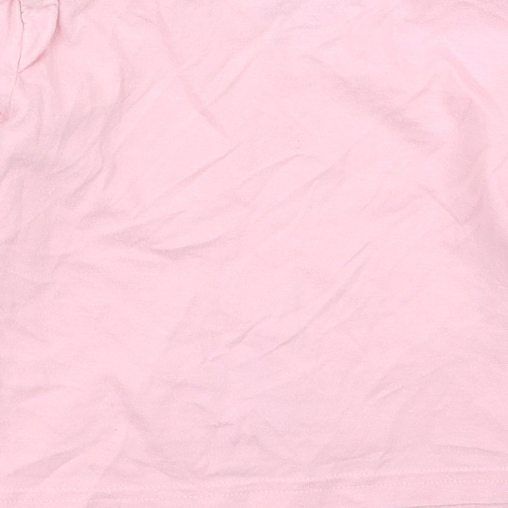 Preworn Girls Pink Solid Cotton Top Pyjama Top Size 2-3 Years Pullover - Peppa Pig Dreaming of Dancing