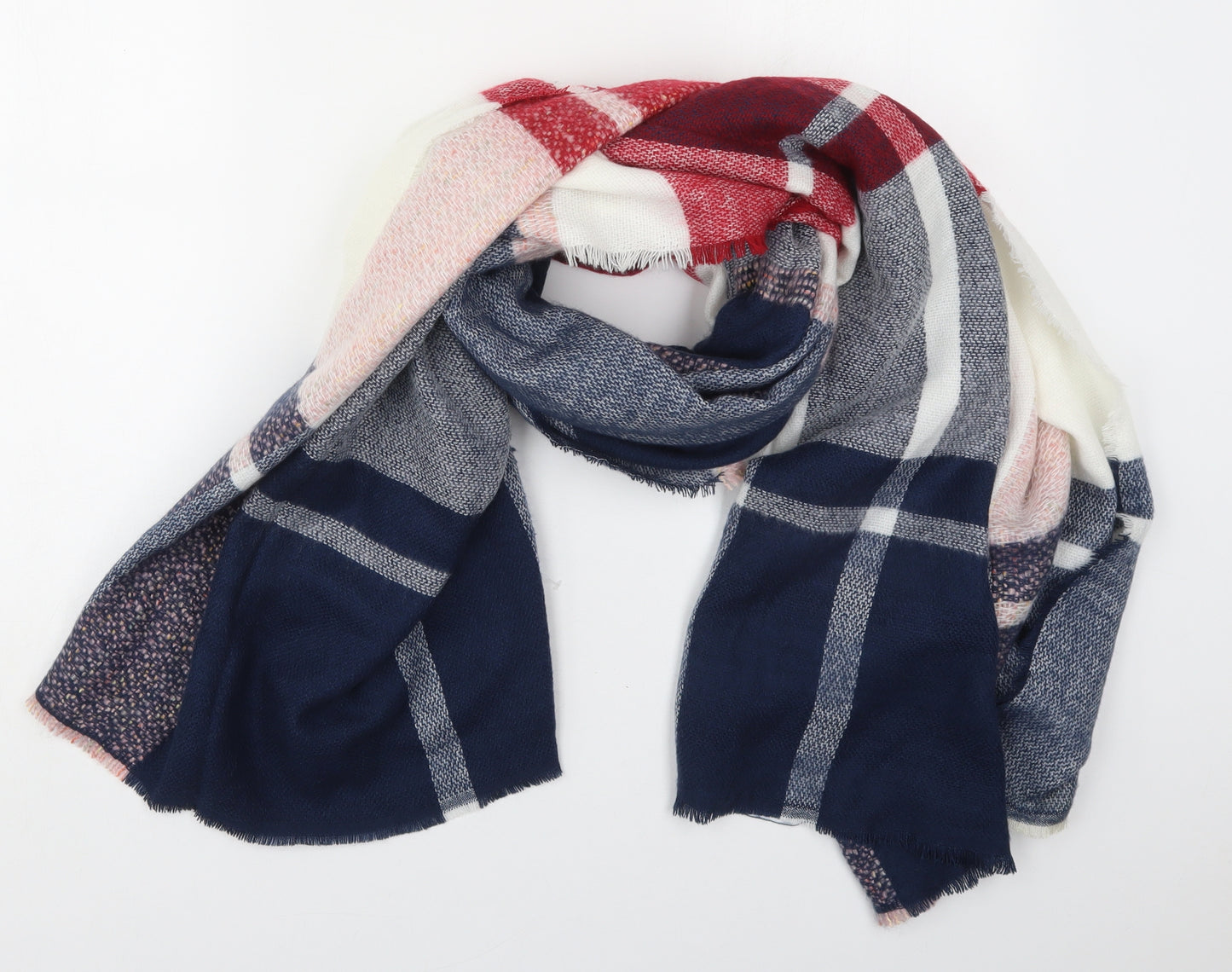 F&F Womens Multicoloured Check Acrylic Scarf