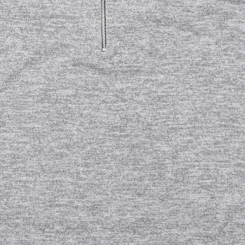 New Look 915 Generation Girls Grey Polyester Basic Casual Size 12-13 Years Round Neck Zip