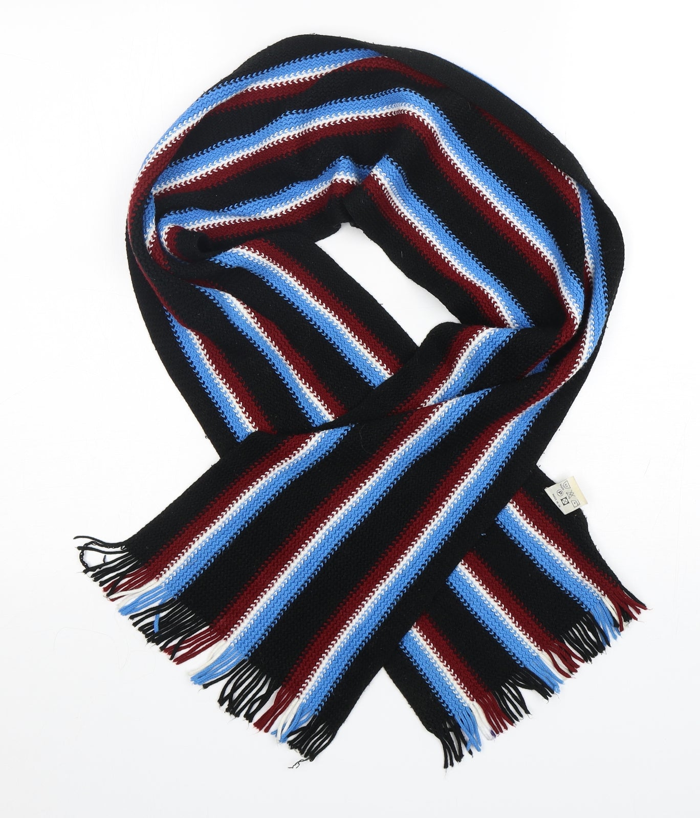 D.L Sells Unisex Multicoloured Striped Acrylic Scarf