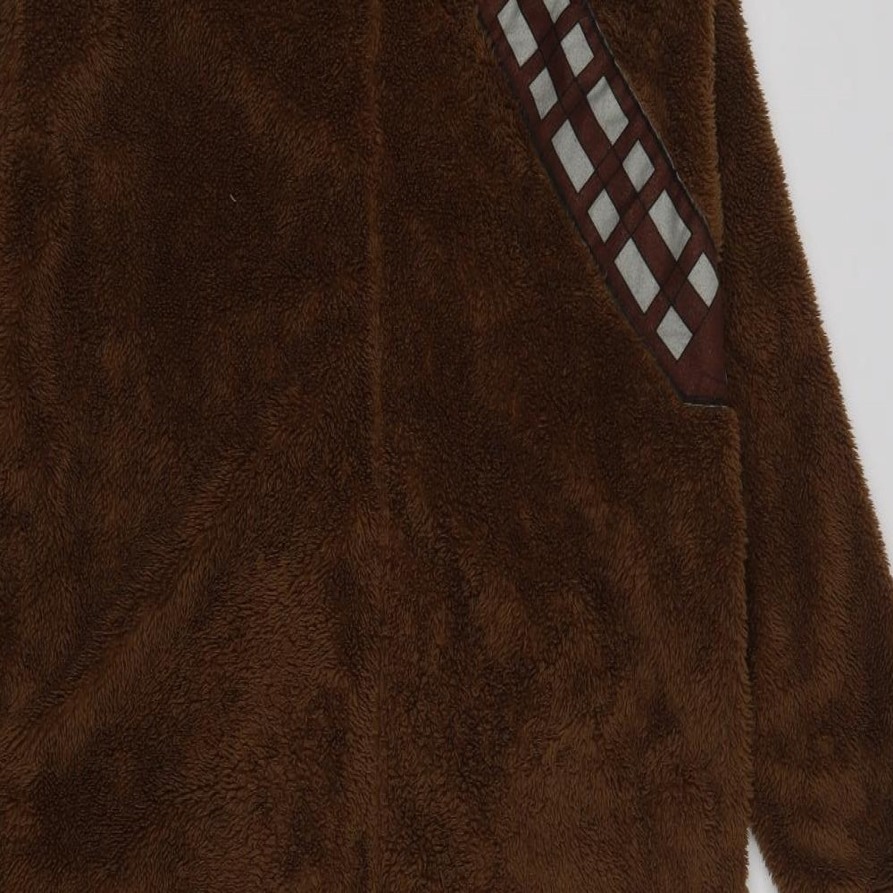 Primark Mens Brown Polyester Bodysuit Size S Zip - Star Wars Onesie