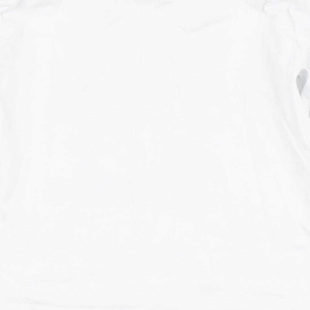 Primark Boys White 100% Cotton Basic T-Shirt Size 4-5 Years Round Neck - T Rex