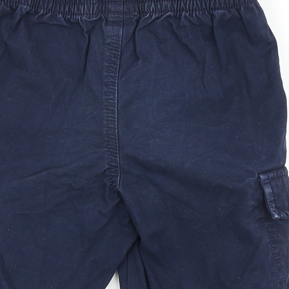 Gap Boys Blue Polyester Cargo Shorts Size 4 Years Regular Drawstring