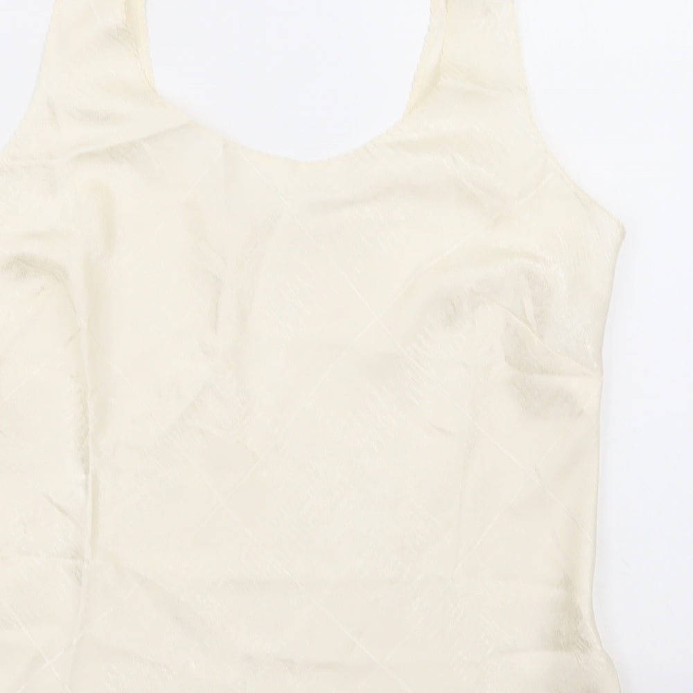 Marks and Spencer Womens Ivory Polyester Pyjama Top Size 10