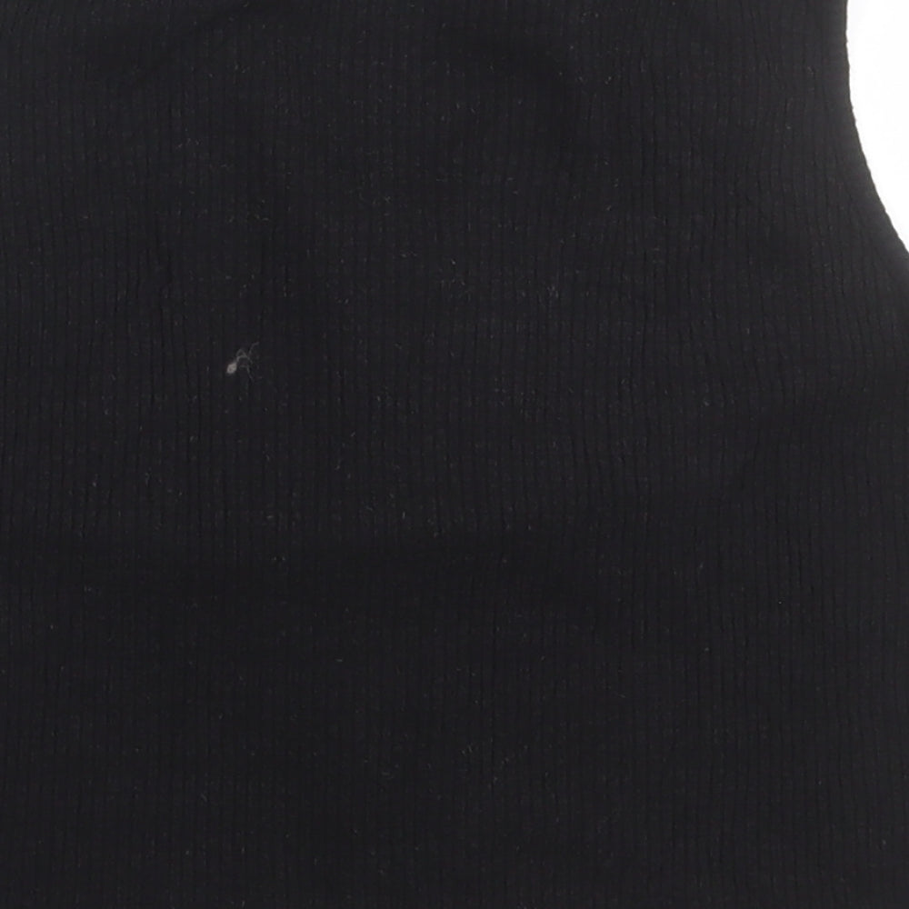 Atmosphere Womens Black Viscose Cropped Tank Size 14 V-Neck