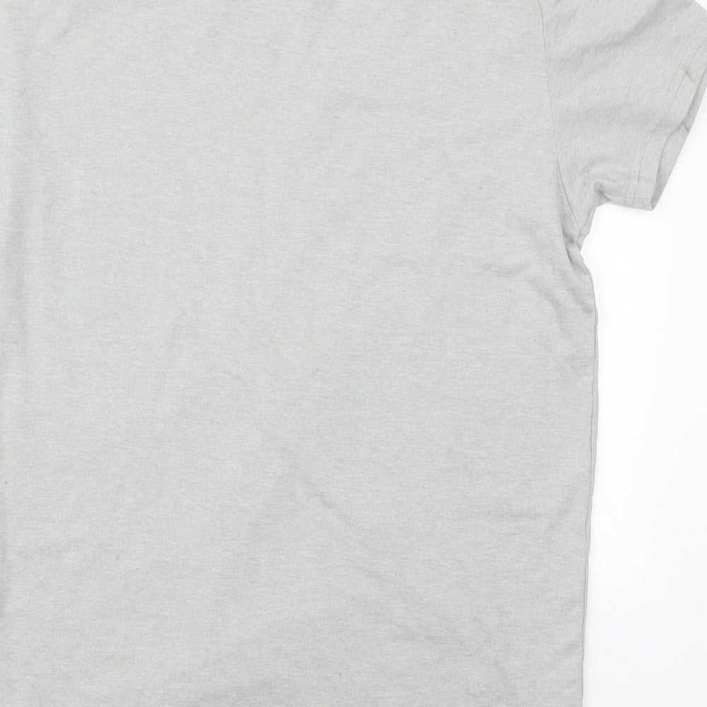 Reign Supreme Mens Grey Polyester Basic T-Shirt Size S Crew Neck Pullover