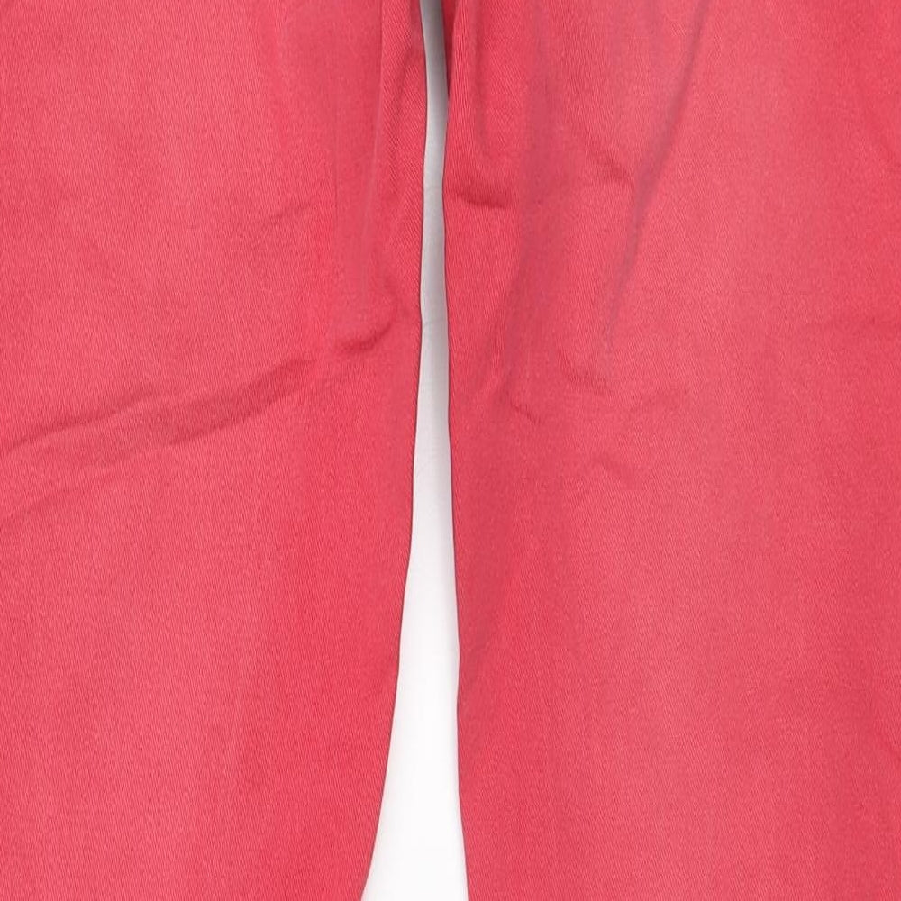 Dorothy Perkins Womens Pink Cotton Skinny Jeans Size 8 L29 in Regular Tie