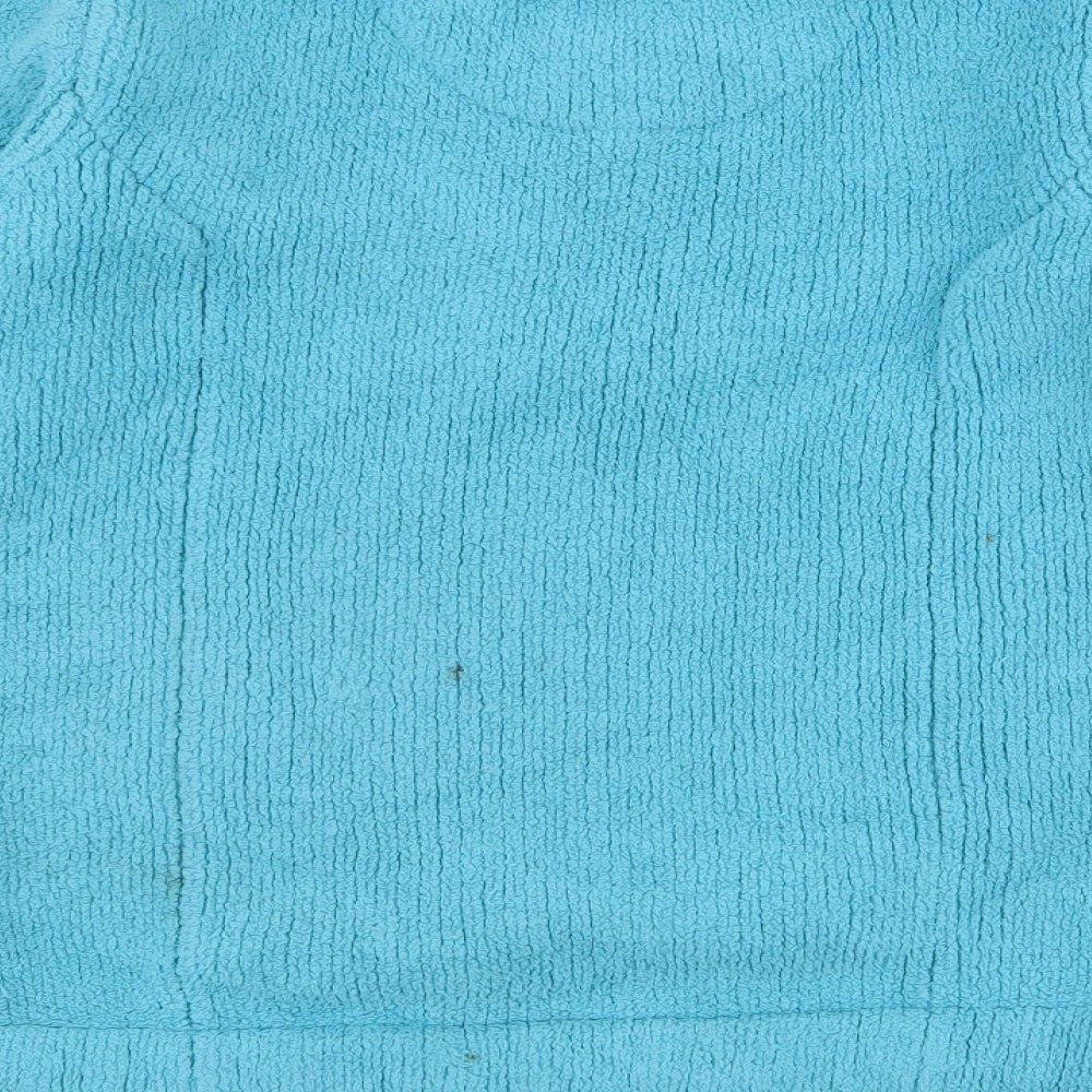 milsto Womens Blue Polyester Pullover Sweatshirt Size 8 Zip - sherpa