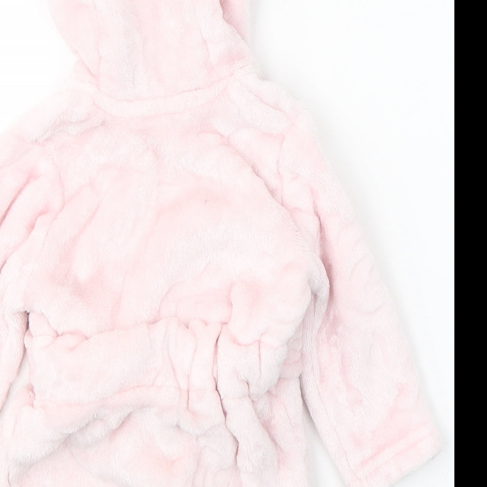 George Girls Pink Solid Polyester Kimono Robe Size 3-6 Months - TEDDY
