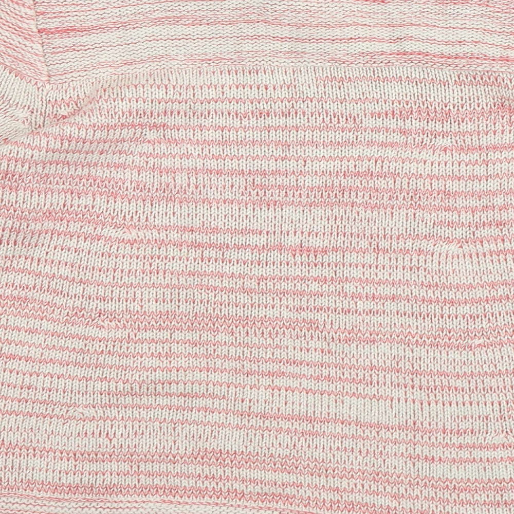 NEXT Womens Multicoloured Round Neck Striped Cotton Pullover Jumper Size 10