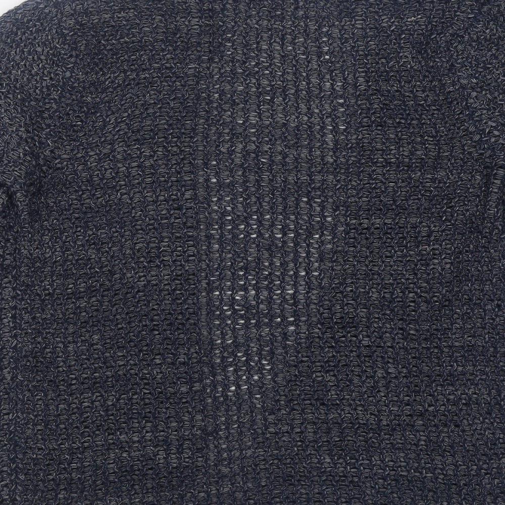 F&F Womens Blue V-Neck Acrylic Cardigan Jumper Size 8