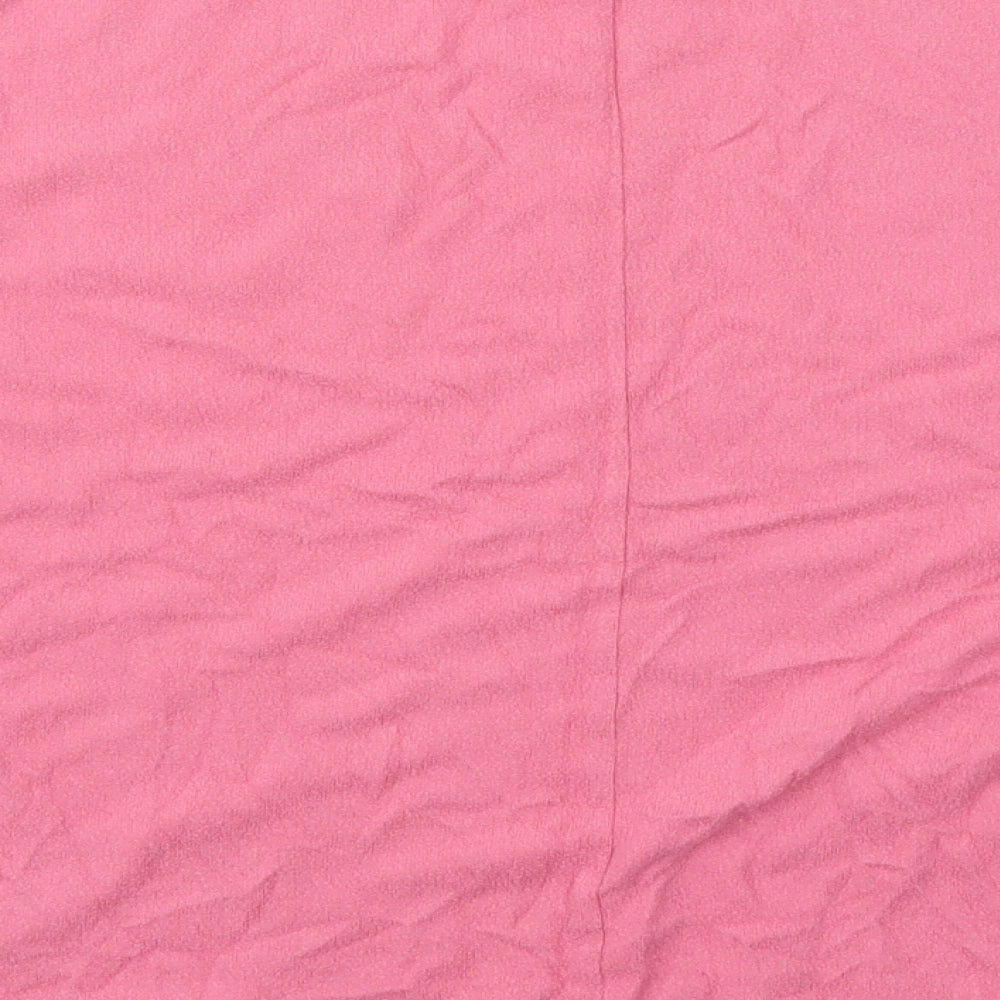 Preworn Womens Pink Viscose Basic T-Shirt Size 10 Round Neck