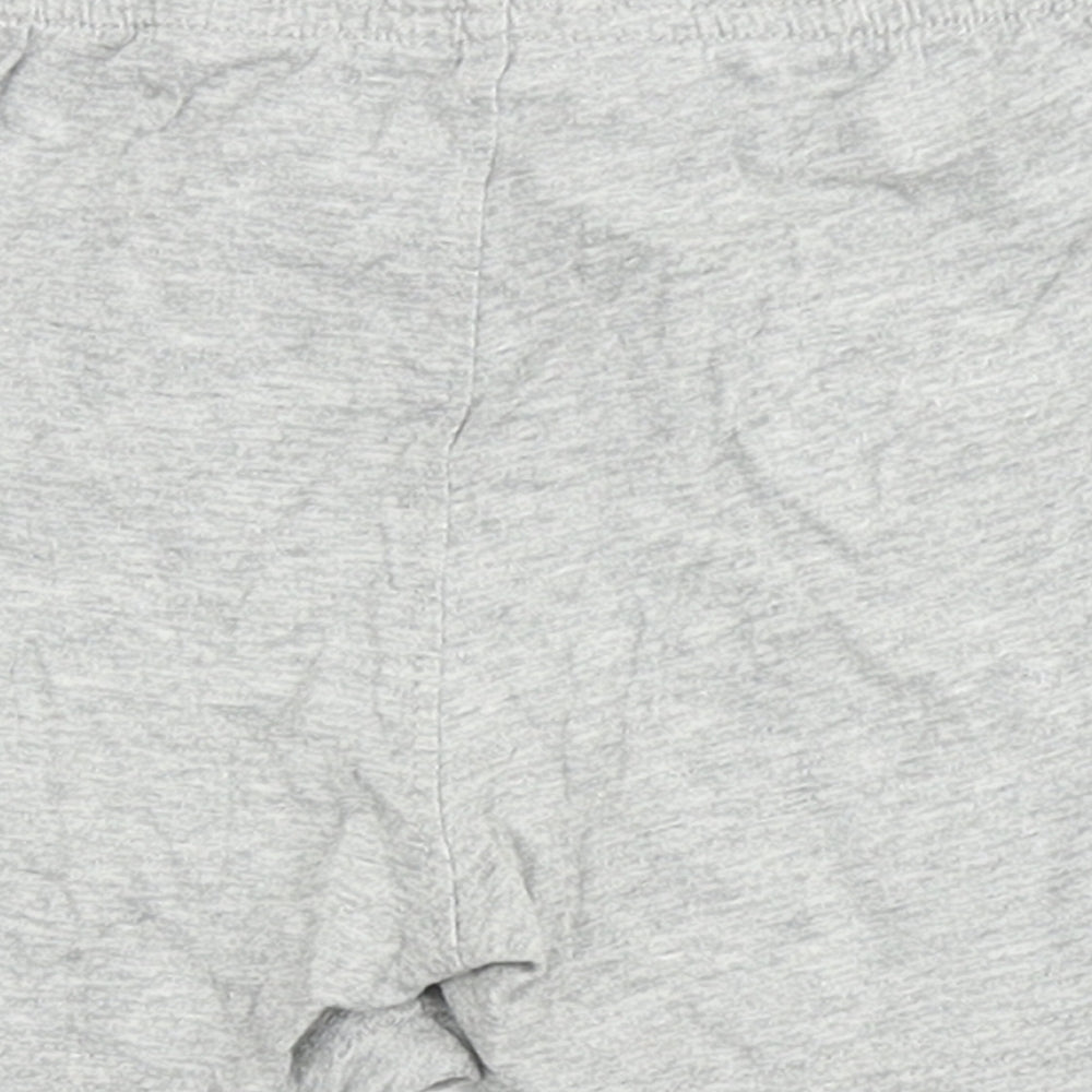 Gap Baby Grey 100% Cotton Cropped Trousers Size 6-9 Months Drawstring - Bear