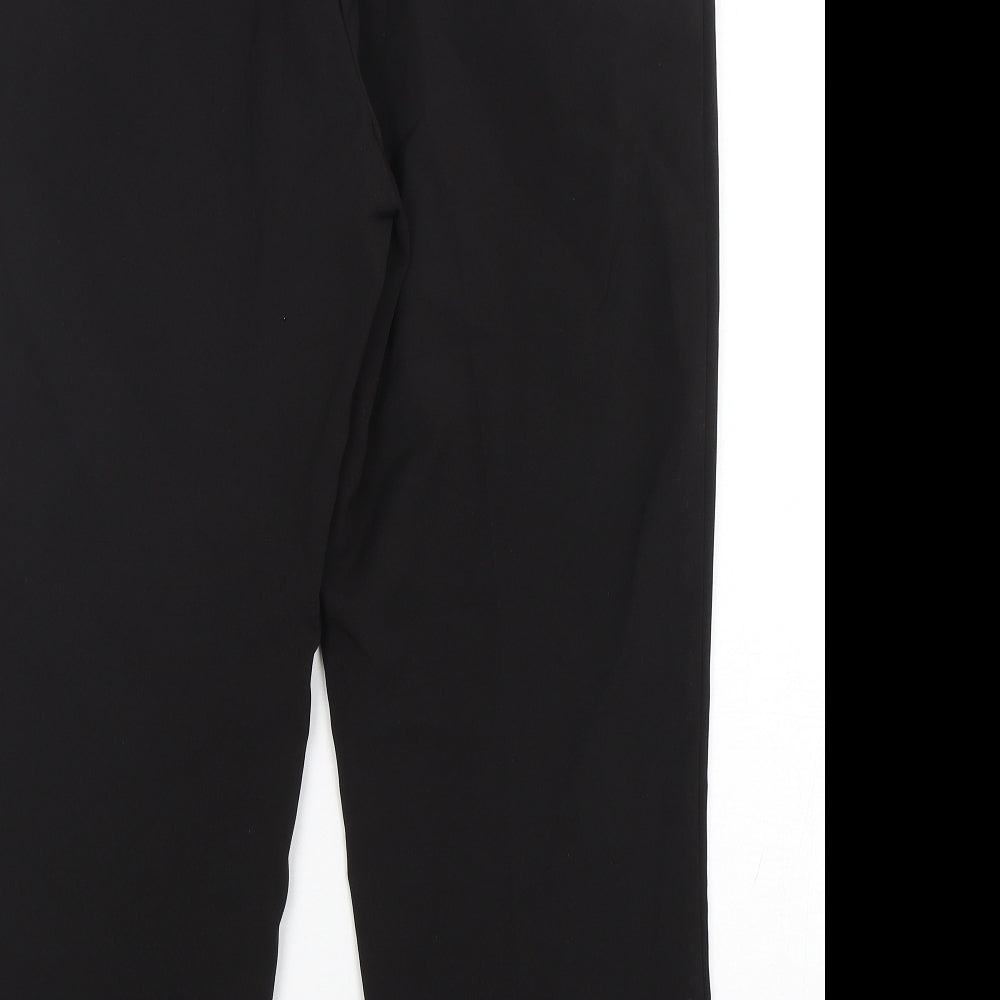 New Look Womens Black Polyester Trousers Size 14 L28 in Regular