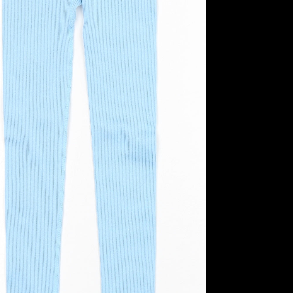 Dunnes Stores Womens Blue Polyamide Capri Leggings Size XS L24 in