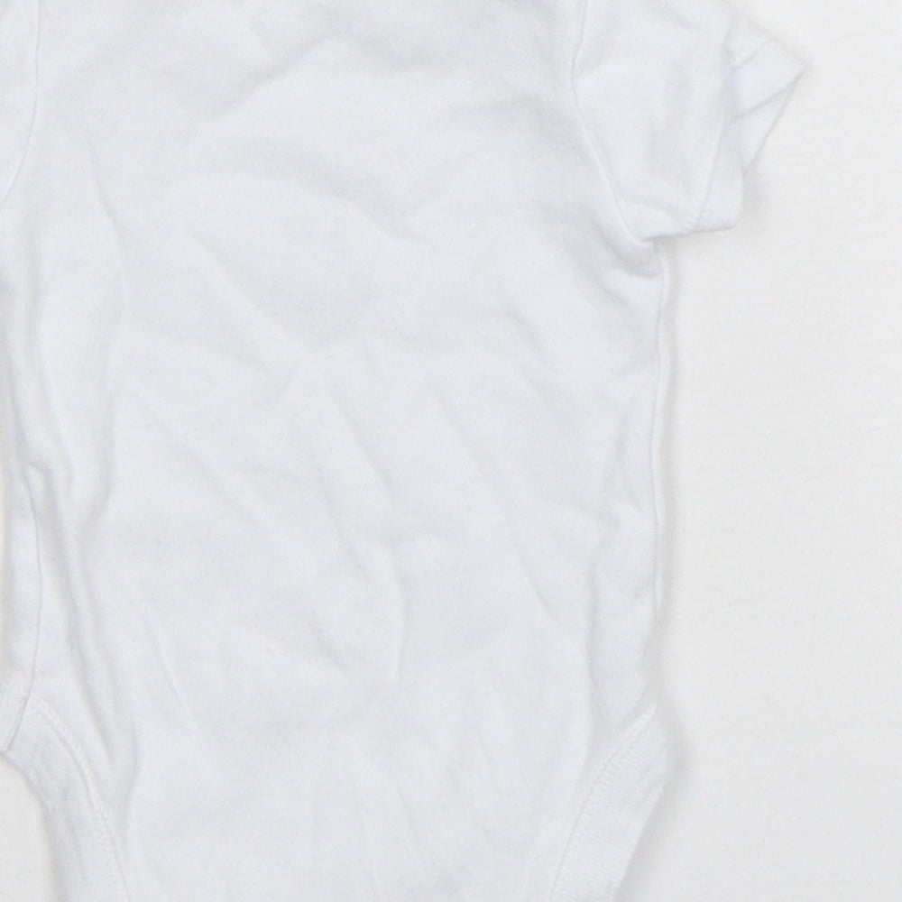 Dunnes Stores Boys White Cotton Leotard One-Piece Size Newborn Snap