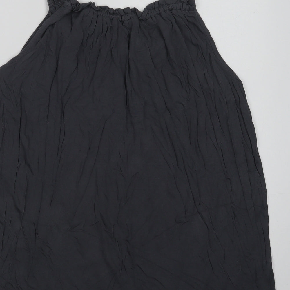 NEXT Womens Grey Viscose Basic Tank Size 10 Round Neck