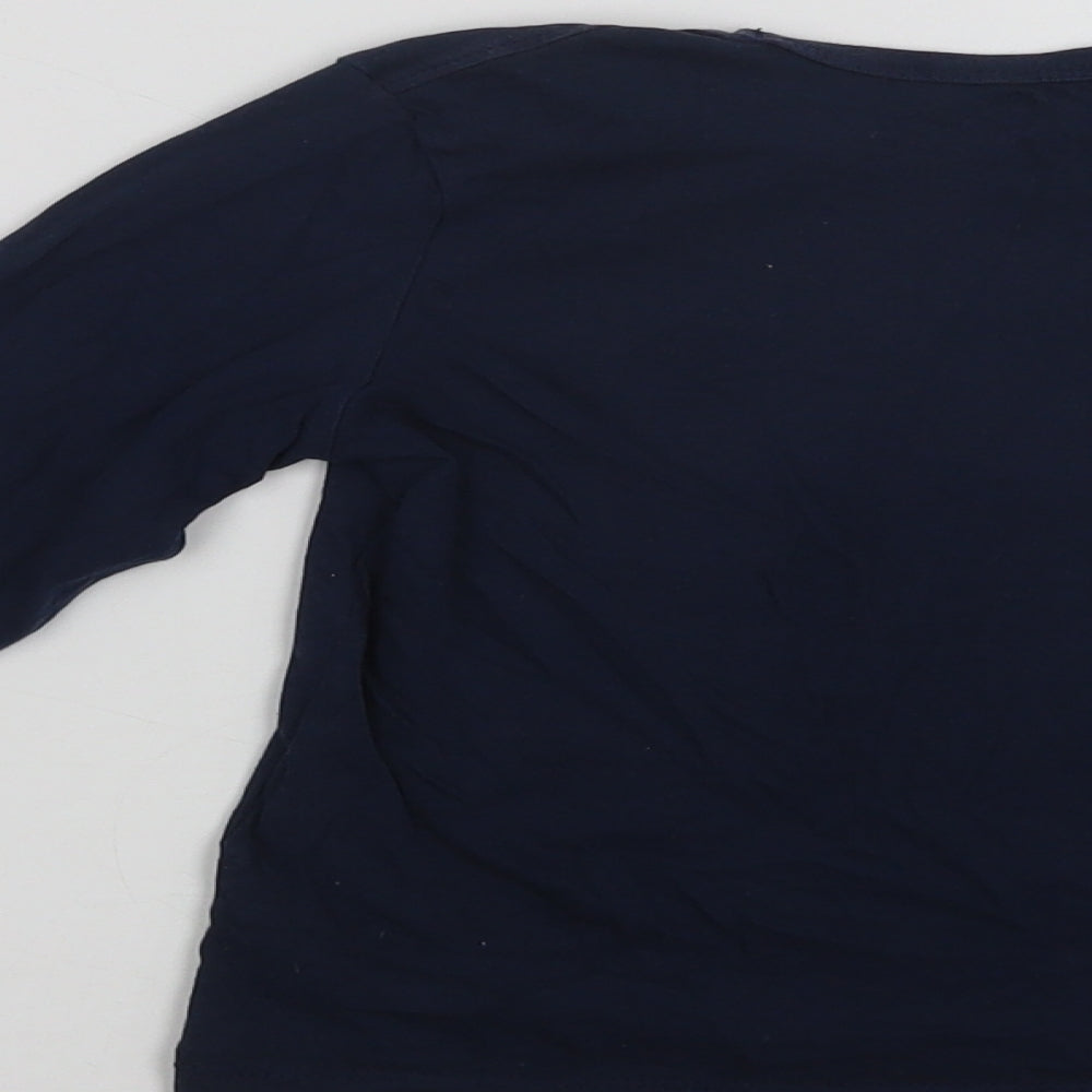 H&M Boys Blue Cotton Basic T-Shirt Size 3-4 Years Crew Neck - Lego