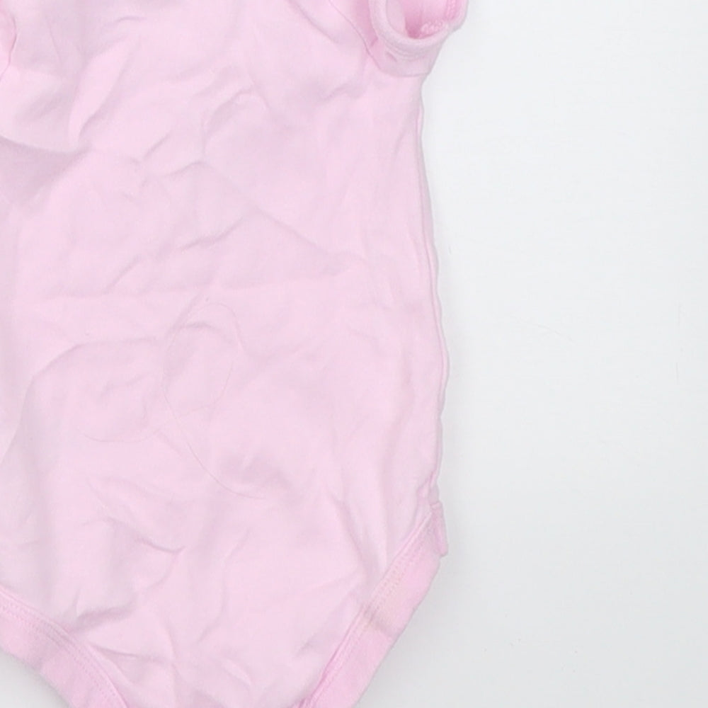 BHS Girls Pink Cotton Babygrow One-Piece Size Newborn Button - Best Friends