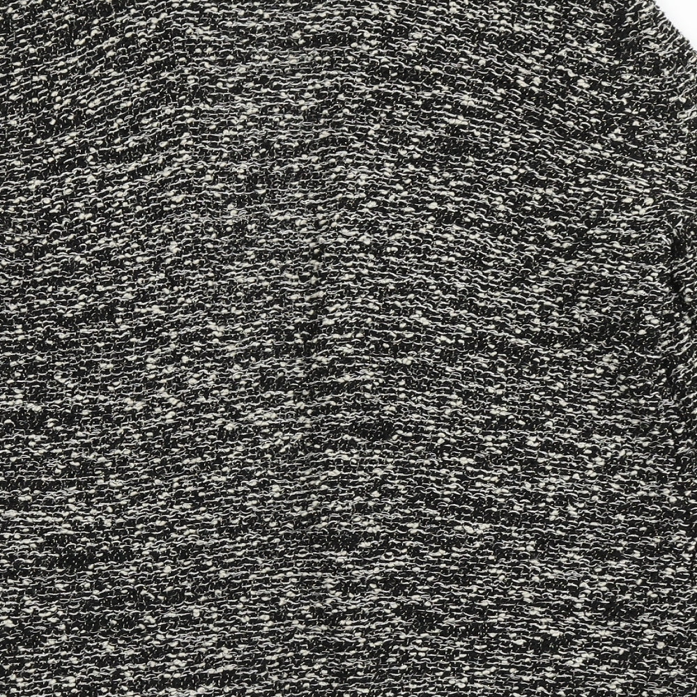 H&M Womens Black V-Neck Acrylic Cardigan Jumper Size S