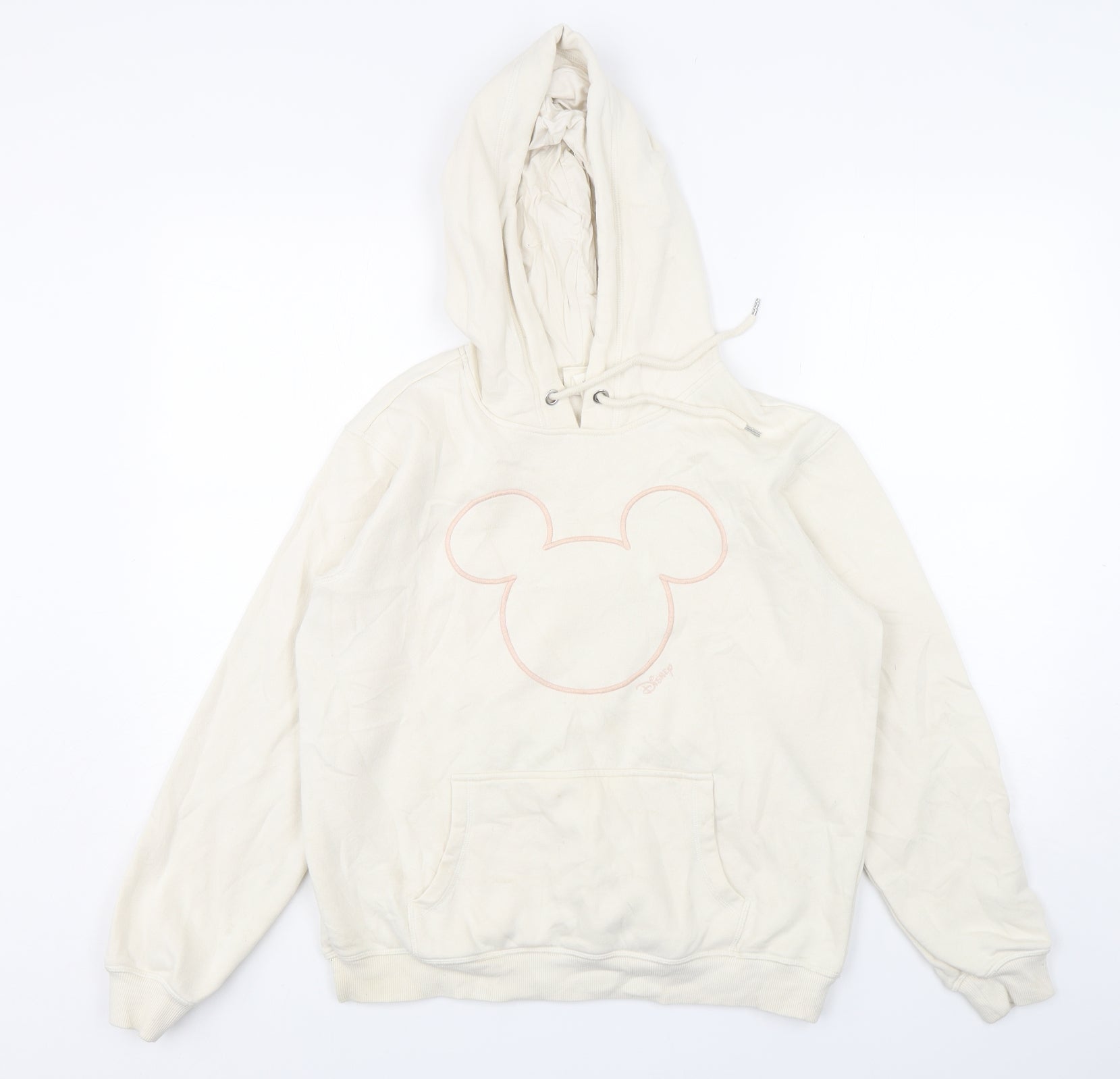 H&m Black And Cream Hoodie H&M Womens Beige Cotton Pullover