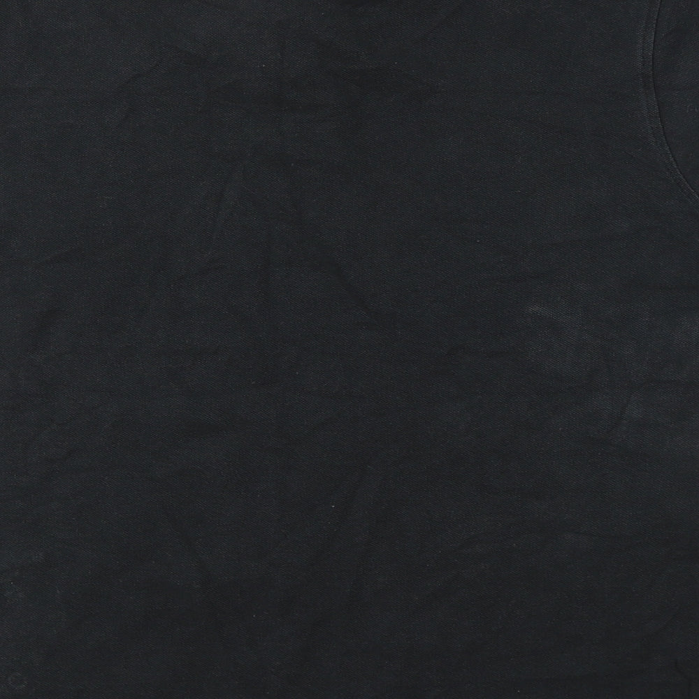 Duck and Cover Mens Black Cotton Polo Size S Collared