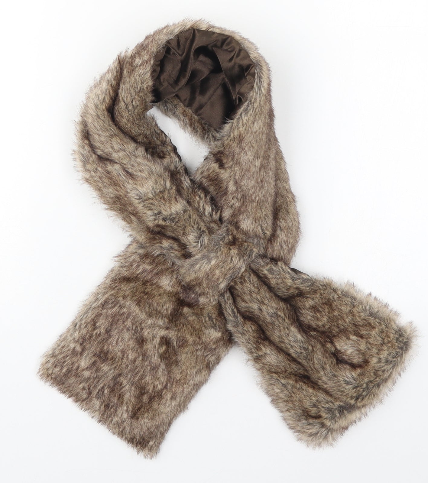 George Womens Brown Polyester Scarf