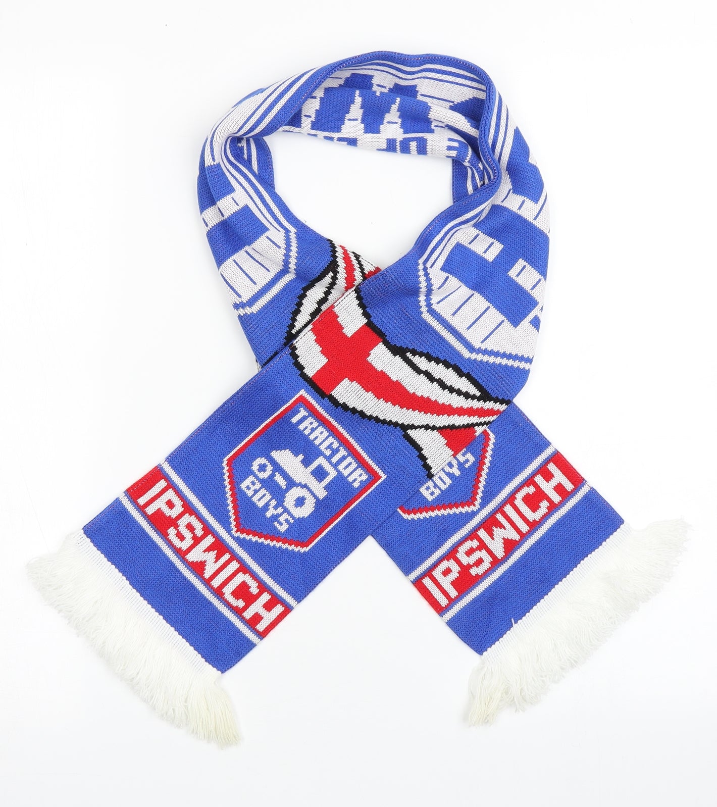 Tractor Boys Mens Blue Polyester Scarf One Size - Pride Of East Anglia, Ipswich