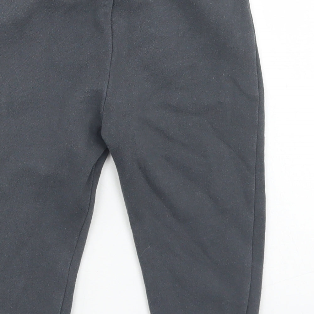 F&F Girls Grey Cotton Jogger Trousers Size 12-18 Months