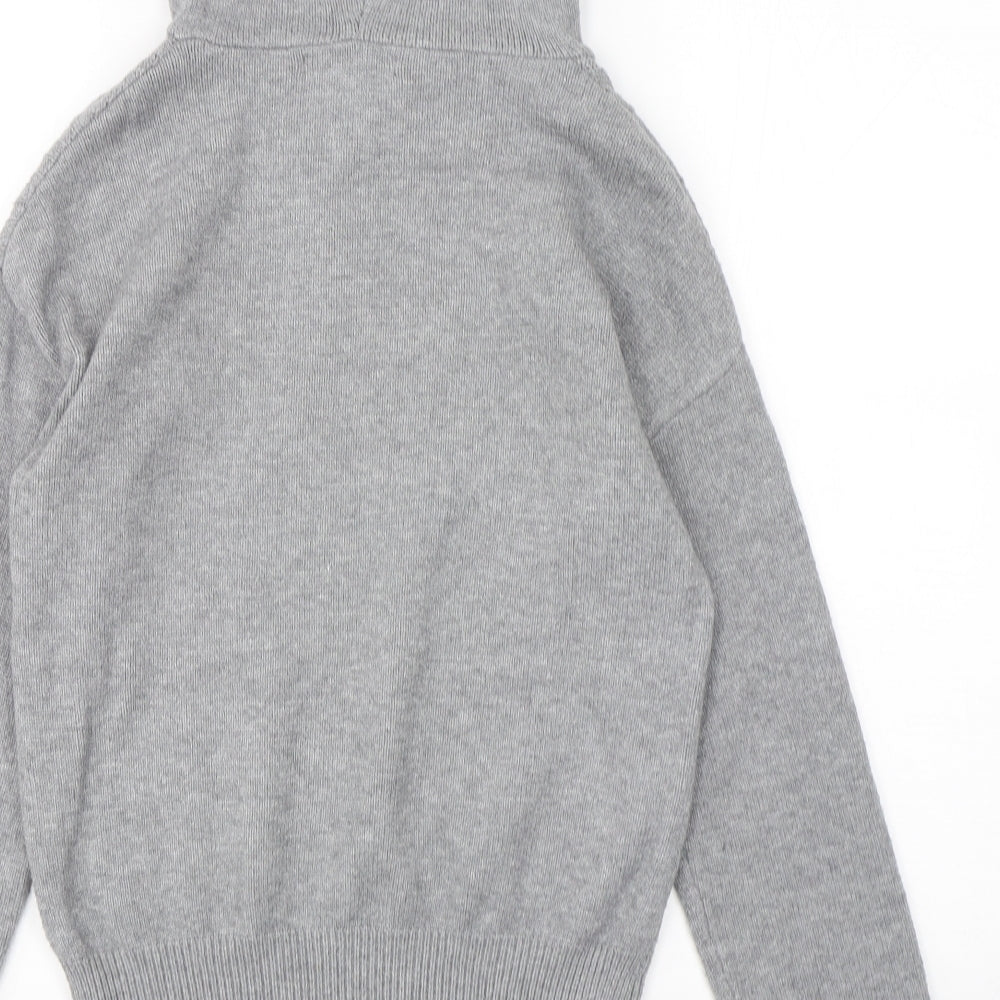 Primark Womens Grey Viscose Pullover Hoodie Size 6 Pullover