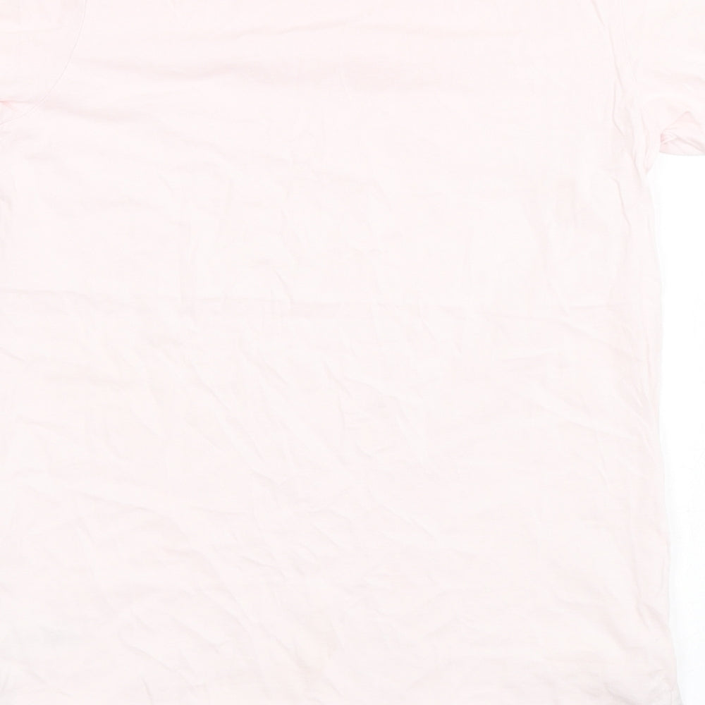 George Boys Pink Cotton Basic T-Shirt Size 10-11 Years Round Neck Pullover