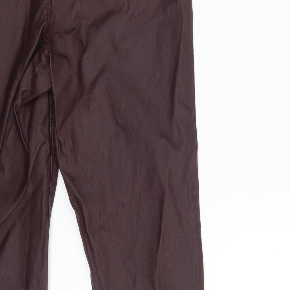 Denim Co. Womens Purple Viscose Jegging Leggings Size 8 L28 in