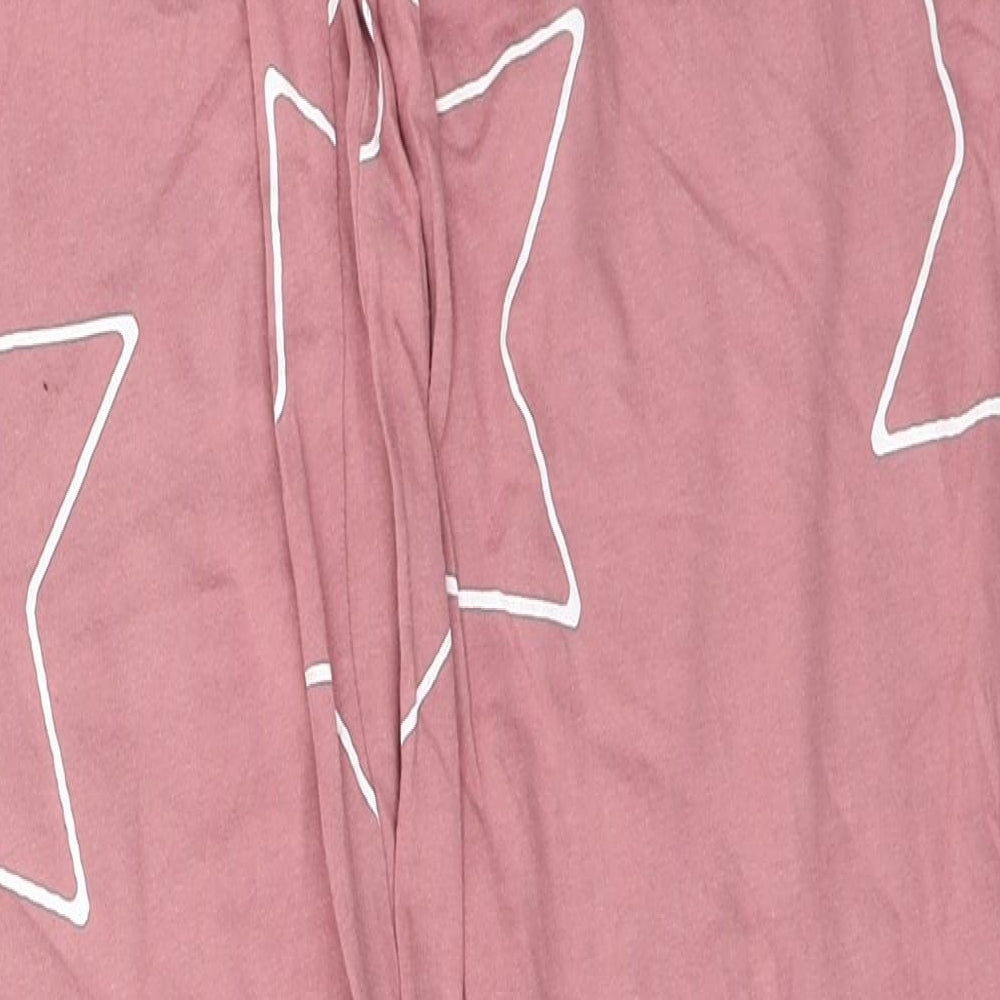 NEXT Womens Pink Cotton Capri Pyjama Pants Size S - Stars
