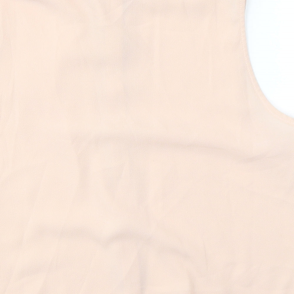 New Look Girls Pink Polyester Camisole Button-Up Size 15 Years Collared Button