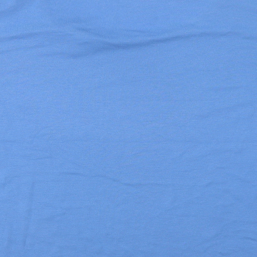 Being Casual Womens Blue Polyester Basic T-Shirt Size 20 Scoop Neck