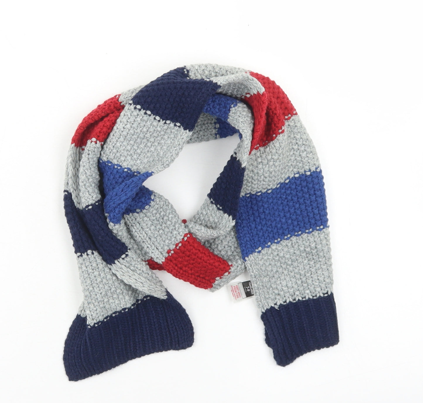 Dunnes Stores Boys Grey Striped Acrylic Scarf One Size