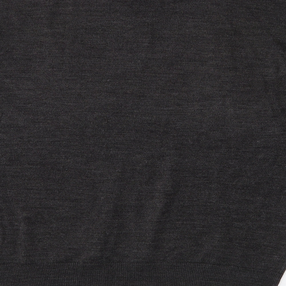 Celtic Football Club Mens Grey Round Neck Acrylic Pullover Jumper Size L