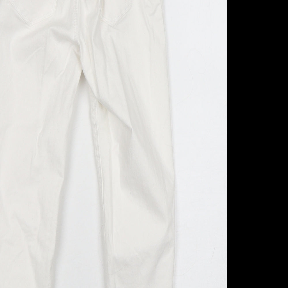 Candy Couture Girls White Cotton Skinny Jeans Size 9 Years Regular Button