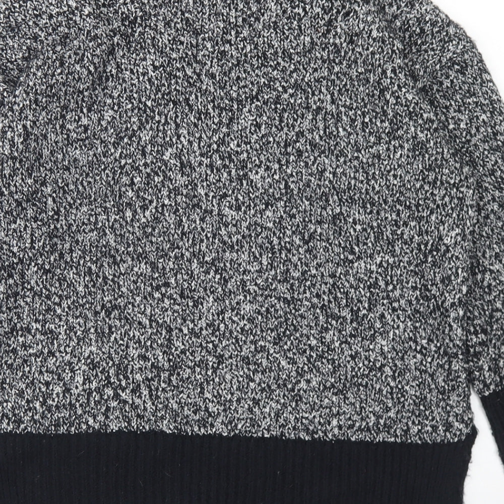 Marks and Spencer Womens Black V-Neck Polyester Pullover Jumper Size S