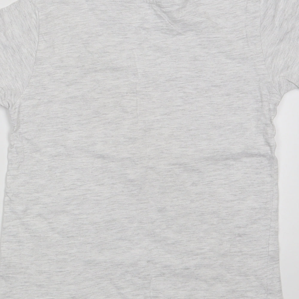 Pep&Co Boys Grey Cotton Pullover T-Shirt Size 6-7 Years Round Neck - Slam Dunk