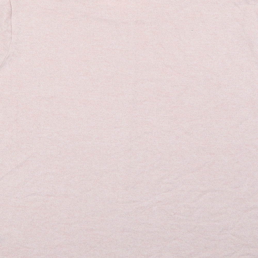 Marks and Spencer Womens Pink Crew Neck Viscose Pullover Jumper Size 12